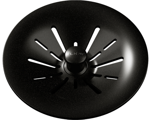 Elkay Quartz Perfect Drain 3-1/2" Removable Polymer Basket Strainer and Rubber Stopper Caviar