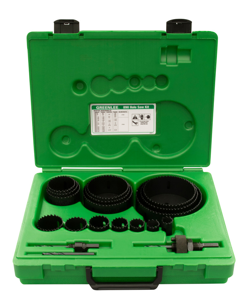 Greenlee 890 BiMetal 19Piece Industrial Maintenance Hole Saw Kit