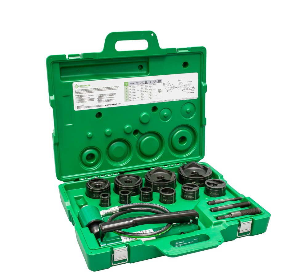 Greenlee 7310SB 1/2 x 4" Hydraulic Knockout Punch Driver Kit Quality