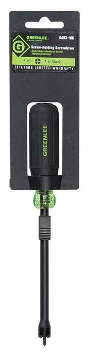 Greenlee 0453-16C 6-5/8 Inch Black/Green Soft Cushioned Grip Phillips Heavy Duty Screw Holding Screwdriver Greenlee 0453-16C 6-5/8 Inch Black/Green Soft Cushioned Grip Phillips Heavy Duty Screw Holding Screwdriver