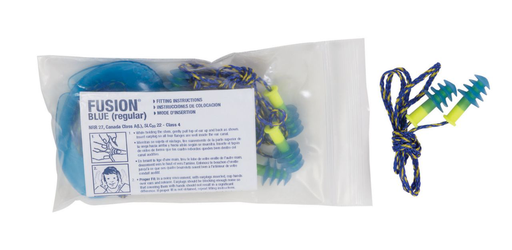 Honeywell Howard Leight Fusion® Tapered TPE Corded Earplugs, Regular