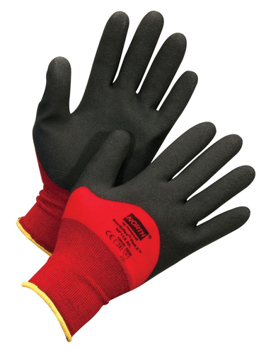 GLOVES PVC COATED RED LARGE