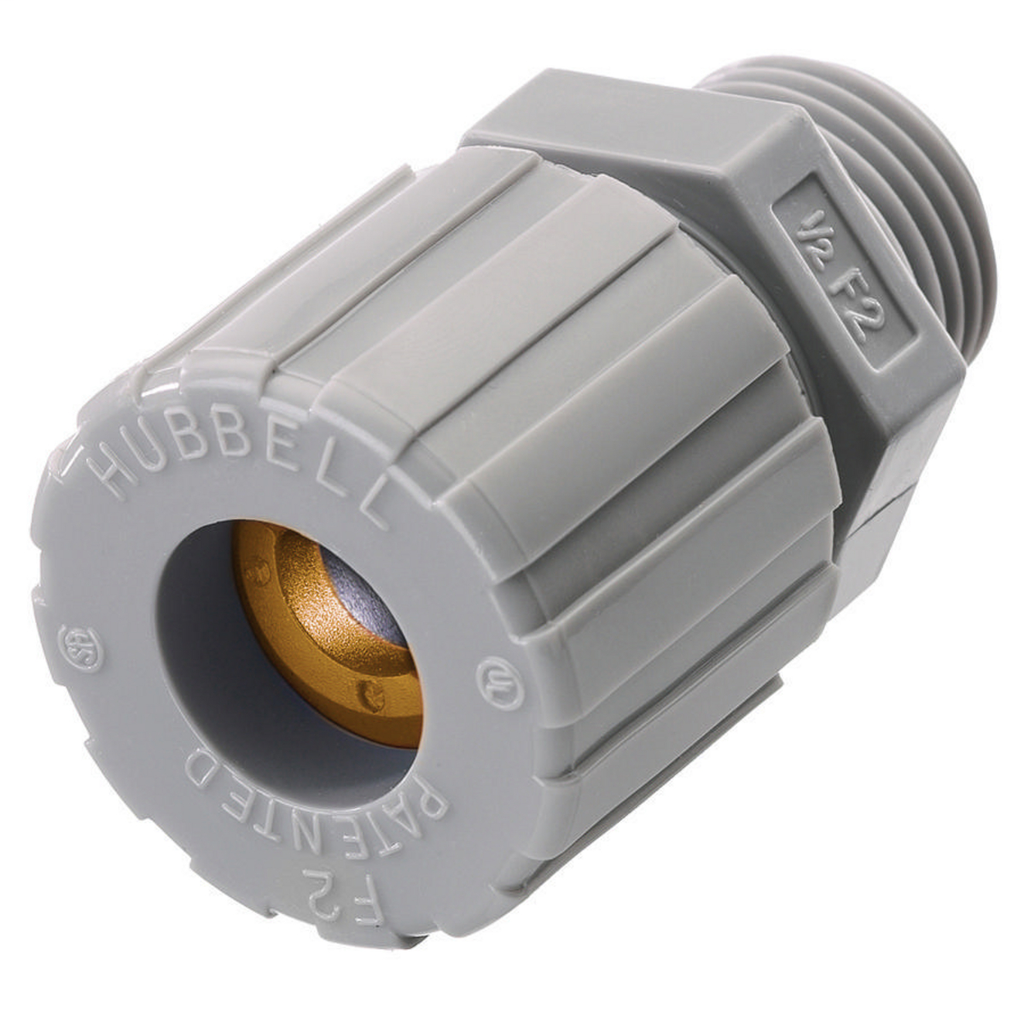 Hubbell Wiring Devices SHC1020CR 1/2 Inch Male Threaded 0.13 to 0.19 Inch Gray Nylon Straight Cord Connector Hubbell Wiring Devices SHC1020CR 1/2 Inch Male Threaded 0.13 to 0.19 Inch Gray Nylon Straight Cord Connector
