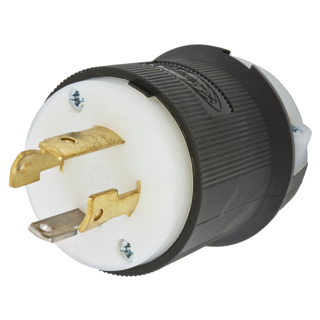 Hubbell Wiring Devices HBL2711 30 Amp 125/250 Volt 3-Pole 4-Wire NEMA L14-30P Black and White Locking Plug Hubbell Wiring Devices HBL2711 30 Amp 125/250 Volt 3-Pole 4-Wire NEMA L14-30P Black and White Locking Plug