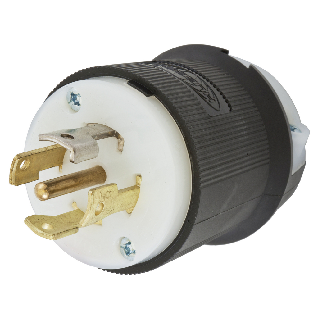 Hubbell Wiring Devices HBL2821 30 Amp 277/480 VAC 4-Pole 5-Wire NEMA L22-30P Black and White Locking Plug Hubbell Wiring Devices HBL2821 30 Amp 277/480 VAC 4-Pole 5-Wire NEMA L22-30P Black and White Locking Plug