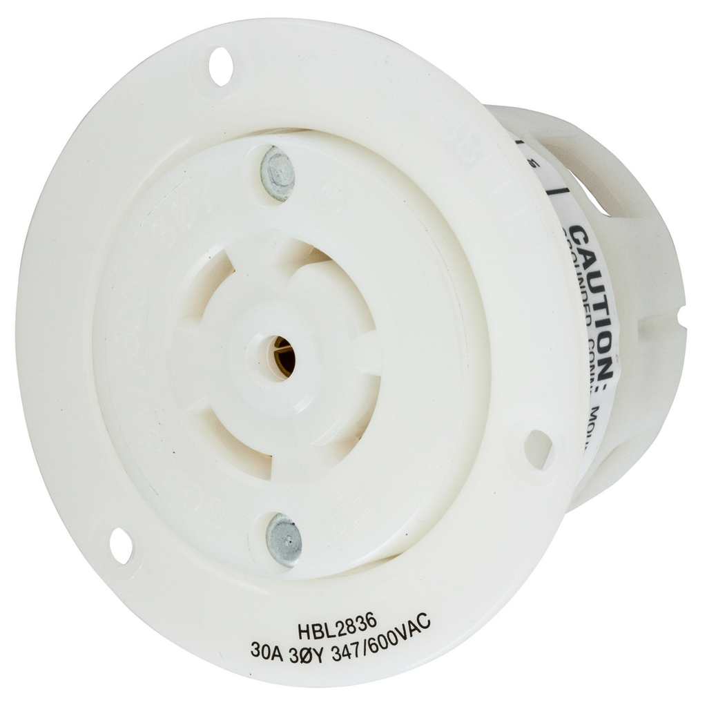 HCI HBL2836 LKG FLG-RCPT, 30A 3PH 3 HCI HBL2836 LKG FLG-RCPT, 30A 3PH 3