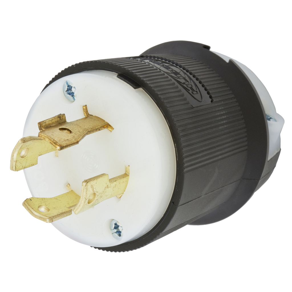 Hubbell Wiring Devices HBL2741 30 Amp 600 Volt 3-Pole 4-Wire NEMA L17-30P Black and White Locking Plug Hubbell Wiring Devices HBL2741 30 Amp 600 Volt 3-Pole 4-Wire NEMA L17-30P Black and White Locking Plug