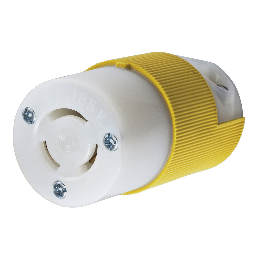 Hubbell Wiring Devices HBL7565CY 10 Amp 250 VAC 15 Amp 125 Volt 3-Pole 3-Wire Locking Connector Hubbell Wiring Devices HBL7565CY 10 Amp 250 VAC 15 Amp 125 Volt 3-Pole 3-Wire Locking Connector
