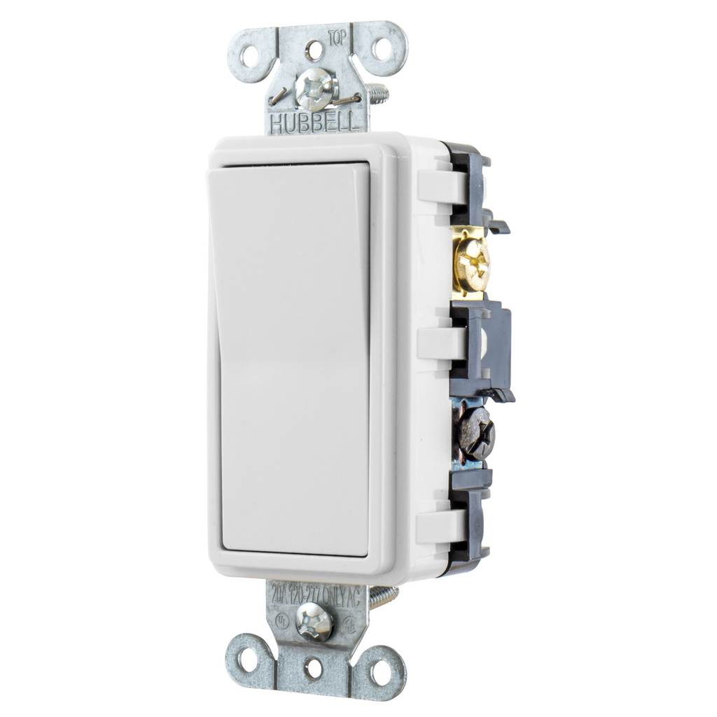 Hubbell Wiring Devices RSD415W 15 Amp 120/277 VAC 4-Way White Rocker Switch Hubbell Wiring Devices RSD415W 15 Amp 120/277 VAC 4-Way White Rocker Switch