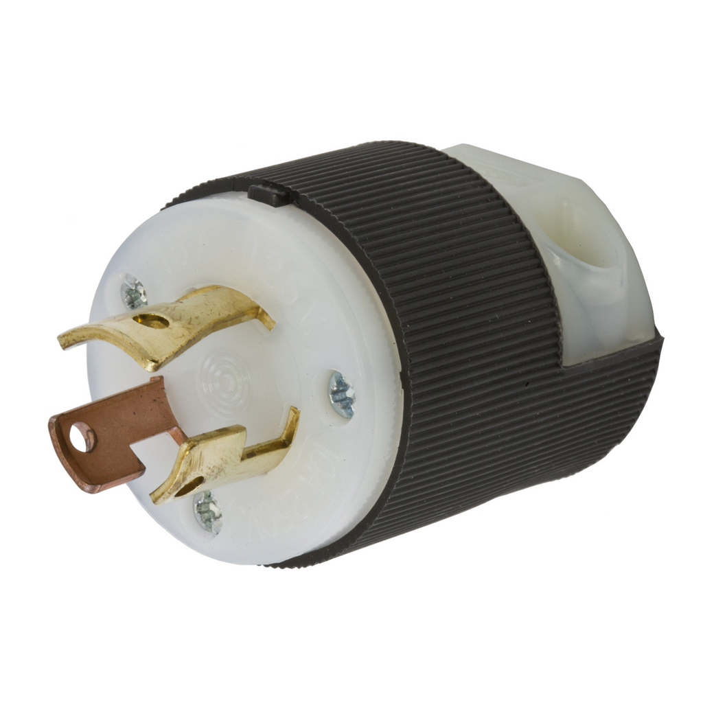 Hubbell Wiring Devices HBL7567C 10 Amp 250 VAC 3-Pole 3-Wire Non-NEMA Black/White Nylon Locking Plug Hubbell Wiring Devices HBL7567C 10 Amp 250 VAC 3-Pole 3-Wire Non-NEMA Black/White Nylon Locking Plug