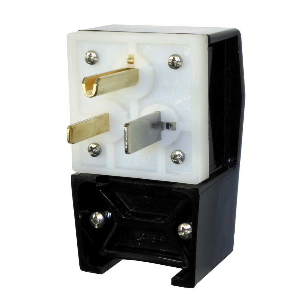 Hubbell Wiring Devices HBL9368 50 Amp 250 Volt 2-Pole 3-Wire NEMA 6-50P Black Straight Blade Angle Plug Hubbell Wiring Devices HBL9368 50 Amp 250 Volt 2-Pole 3-Wire NEMA 6-50P Black Straight Blade Angle Plug