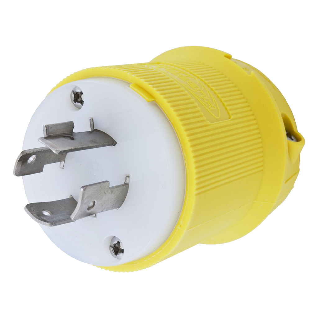 Hubbell Wiring Devices HBL24CM21 20 Amp 250 Volt 3-Pole 4-Wire NEMA L15-20P Yellow Locking Plug Hubbell Wiring Devices HBL24CM21 20 Amp 250 Volt 3-Pole 4-Wire NEMA L15-20P Yellow Locking Plug
