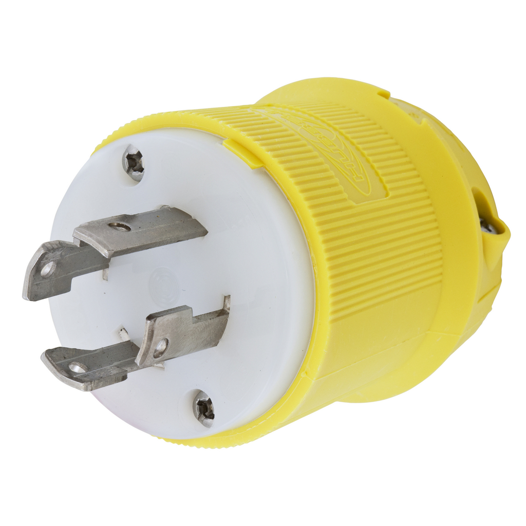 Hubbell Wiring Devices HBL27CM31 30 Amp 480 Volt 3-Pole 4-Wire NEMA L16-30P Yellow Locking Plug Hubbell Wiring Devices HBL27CM31 30 Amp 480 Volt 3-Pole 4-Wire NEMA L16-30P Yellow Locking Plug