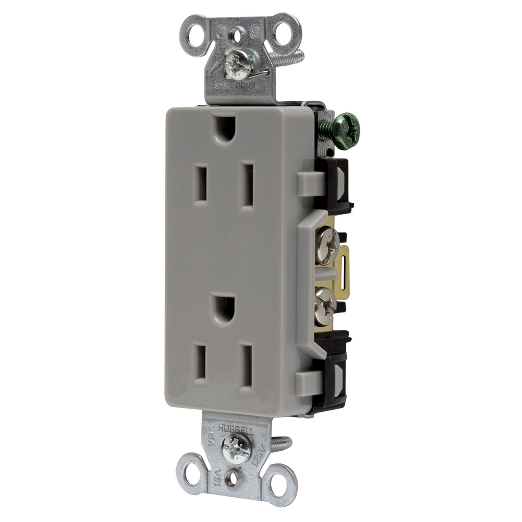 HWDK DR15GRY DECO RCPT, COMM GRD, 1 HWDK DR15GRY DECO RCPT, COMM GRD, 1
