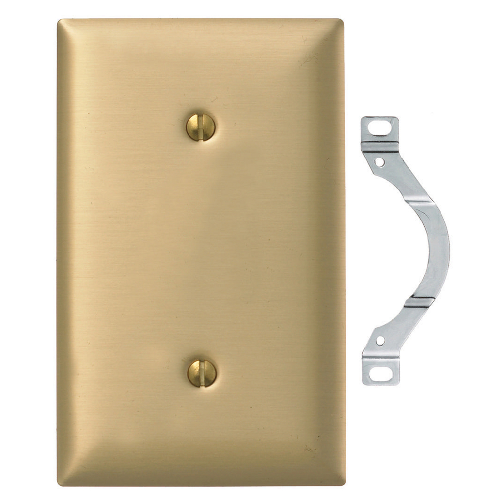 HWDK SB14 WALLPLATE 1-G, BLANK, BRS HWDK SB14 WALLPLATE 1-G, BLANK, BRS
