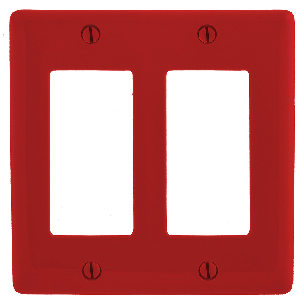Hubbell Wiring Devices NP262R 2-Gang Red Nylon Decorator Switch Plate Hubbell Wiring Devices NP262R 2-Gang Red Nylon Decorator Switch Plate