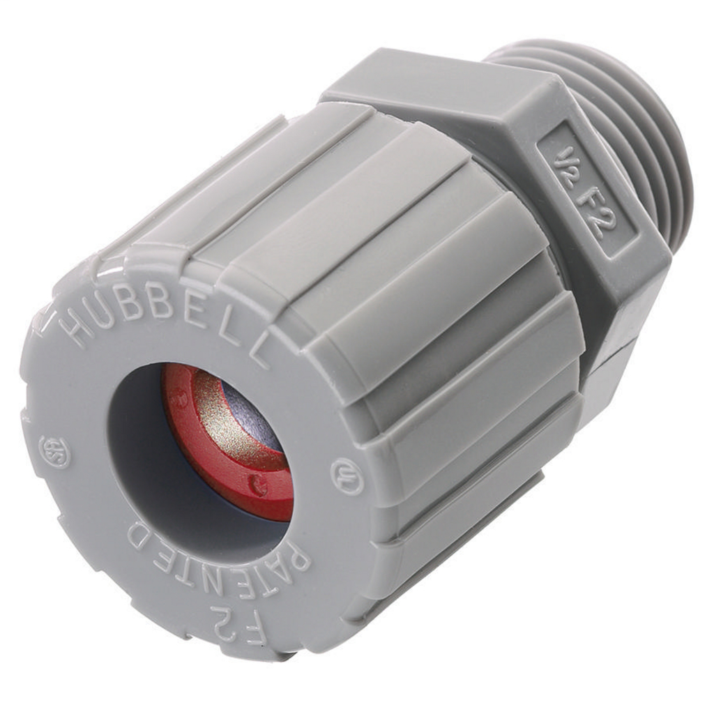 Hubbell Wiring Devices SHC1021CR 1/2 Inch Male Threaded 0.19 to 0.25 Inch Gray Nylon Straight Cord Connector Hubbell Wiring Devices SHC1021CR 1/2 Inch Male Threaded 0.19 to 0.25 Inch Gray Nylon Straight Cord Connector