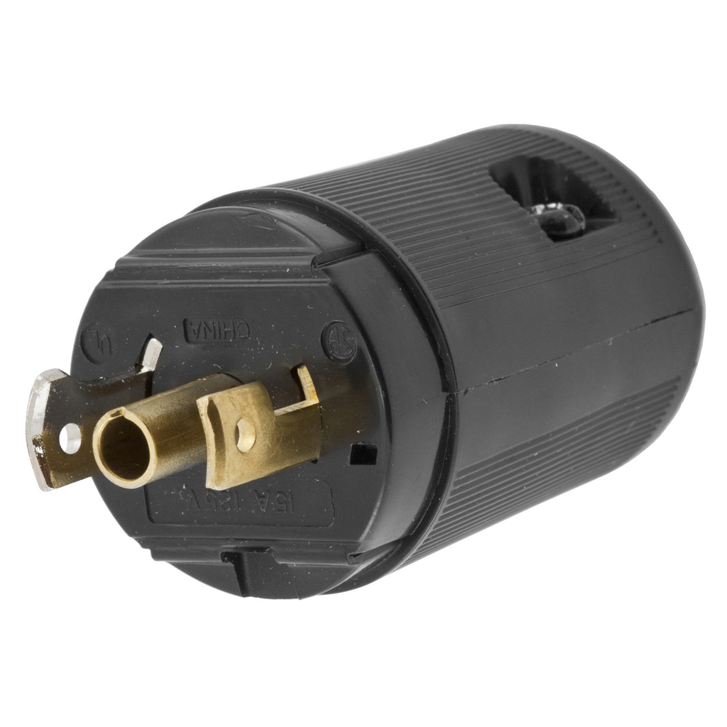 Hubbell Wiring Devices HBL7594V 15 Amp 125 Volt 2-Pole 3-Wire NEMA ML-2P Black Locking Plug Hubbell Wiring Devices HBL7594V 15 Amp 125 Volt 2-Pole 3-Wire NEMA ML-2P Black Locking Plug