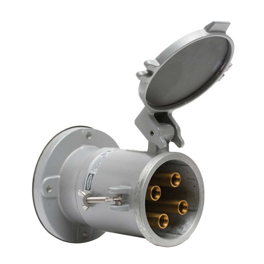 Hubbell Wiring Devices HBL5200RS1WR 200 Amp 600 Volt 4-Pole 5-Wire Pin and Sleeve Receptacle Hubbell Wiring Devices HBL5200RS1WR 200 Amp 600 Volt 4-Pole 5-Wire Pin and Sleeve Receptacle