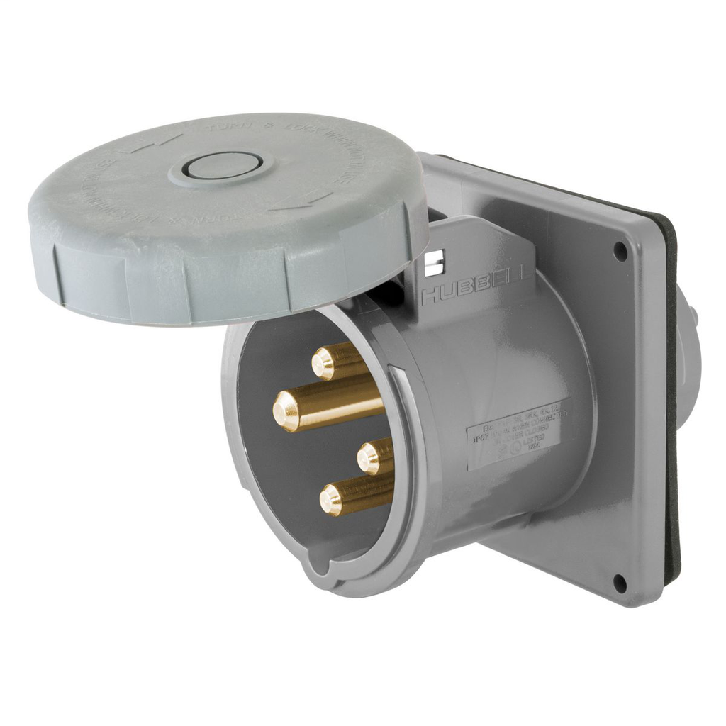 HCI M4100B12R MARINE PS INLET, 3P4W HCI M4100B12R MARINE PS INLET, 3P4W