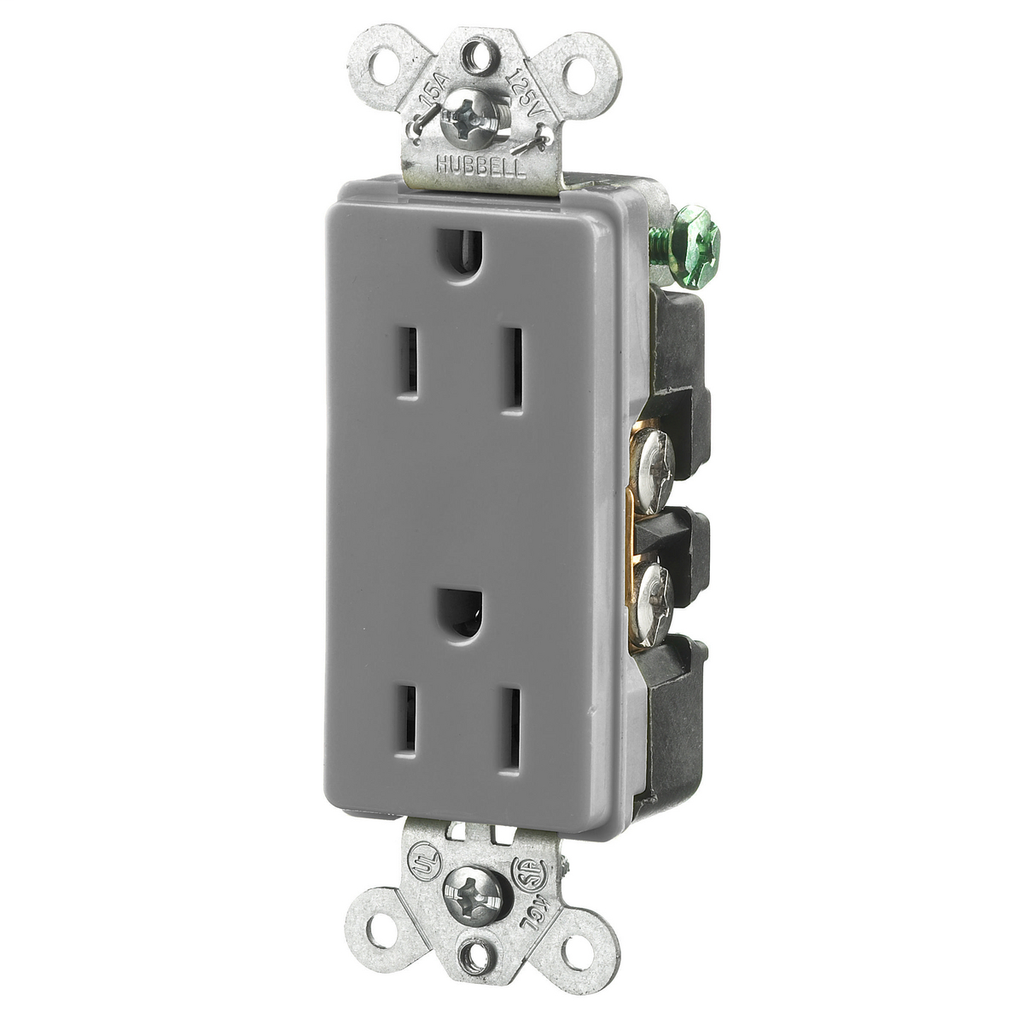HCI HBL2152GY STYLE DUP RCPT, 15A 1 HCI HBL2152GY STYLE DUP RCPT, 15A 1