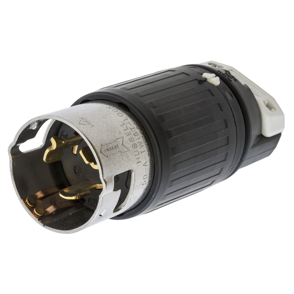 Locking Devices, TwistLock®, Industrial, Male Plug, 50A, 125/250V 3