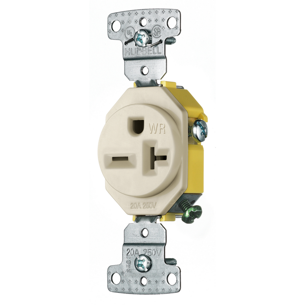 HWDK RR205LAWR RESI SGL RCPT, 20A 2 HWDK RR205LAWR RESI SGL RCPT, 20A 2