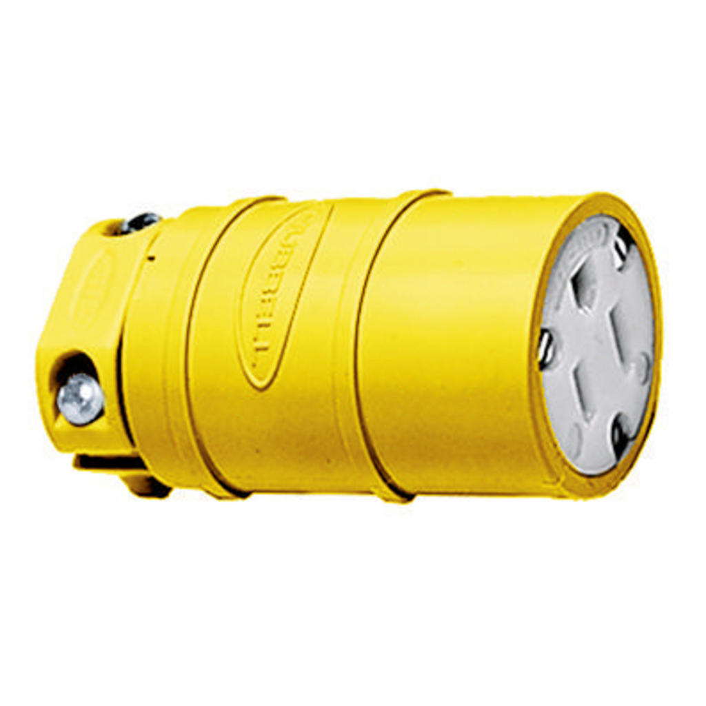 Hubbell Wiring Devices HBL1547 15 Amp 125 Volt 2-Pole 3-Wire NEMA 5-15R Yellow Straight Blade Connector Hubbell Wiring Devices HBL1547 15 Amp 125 Volt 2-Pole 3-Wire NEMA 5-15R Yellow Straight Blade Connector