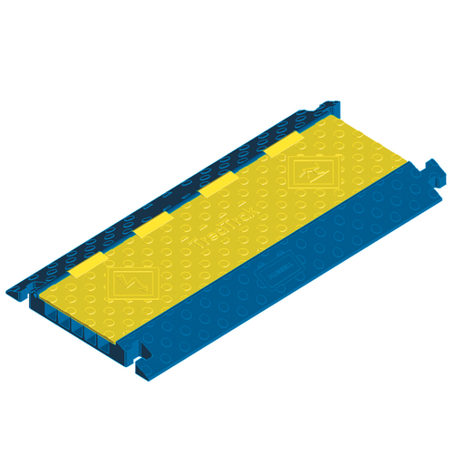 Kellems Wire Management, 5 Channel TredTrak Blue & Yellow