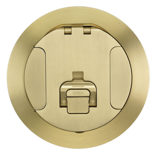 Floor Boxes, CFB2G Series, Round Cover, 6" Diameter, Brass