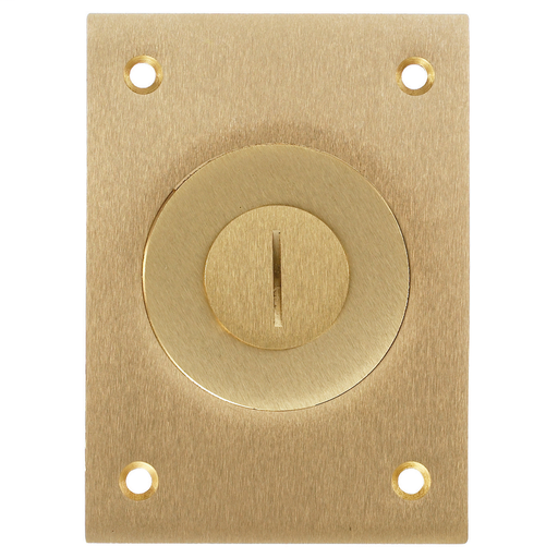 Floor and Wall Boxes, Flush Concrete Floor Box Series, Cover, Rectangular (2-1/8"X 3/4"), Brass