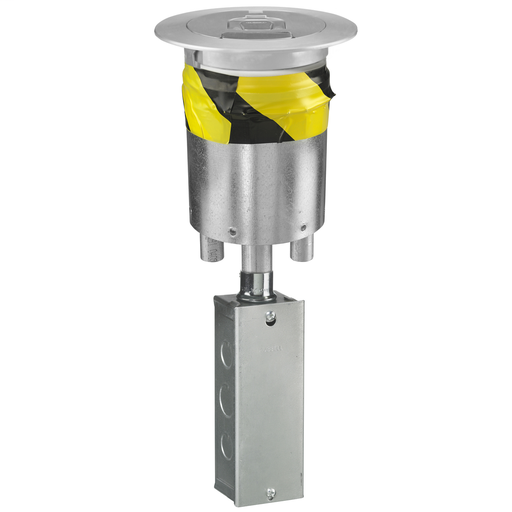 Fire Rated Poke Throughs, Recessed 4" Series, Through Floor Fitting with Nickel Cover