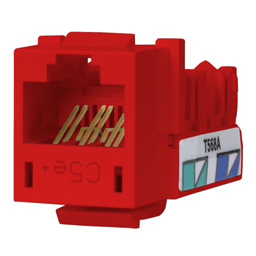 Telephone/Data, Jack, XCELERATOR, Cat 5e, Red