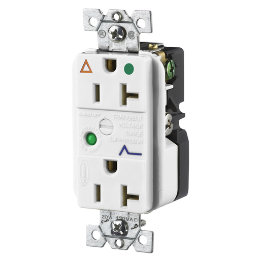 Hospital Grade Surge Su ppression Receptacle, 20A 125V, 5-20R, Gray