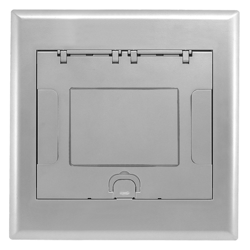 AFB Floor Boxes, 4-Gang Cover, Insert,Aluminum Powder Coat Finish