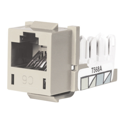 Telephone/Data, Jack, XCELERATOR, Cat 6, Office White