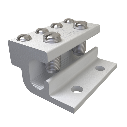 Aluminum Intersystem Ground Tap, Dual Rated, Main Conductor Range 1/0-8, Tap Range 2-14, Mountable, UL, CSA