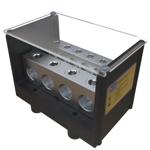 Ilsco PDB495001 Power Distribution Block, Dual Rated, Line Conductor