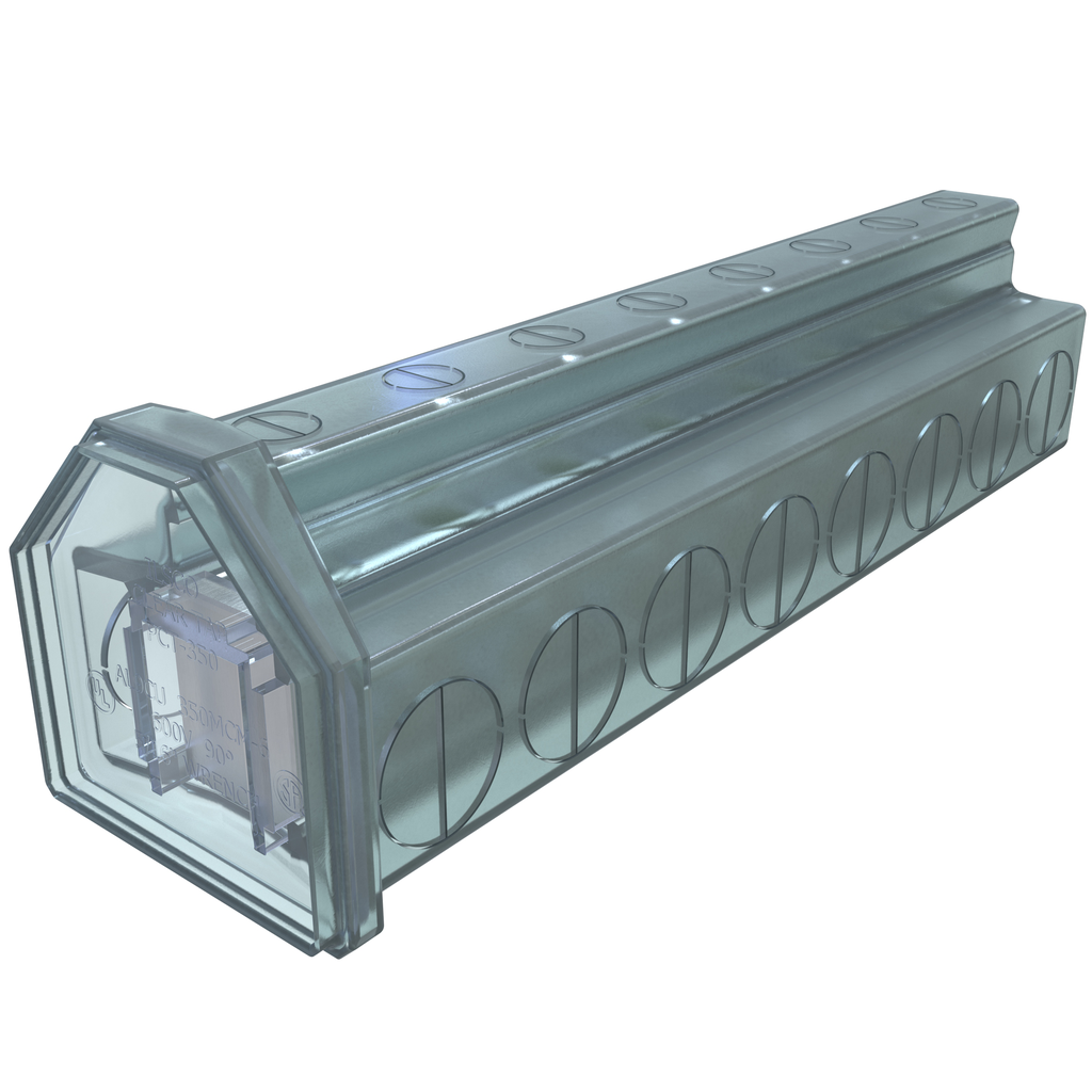 Product image for Ilsco PCT-8-350 Cleartap Insulated Aluminum Multi-Tap Connector, Dual Rated, Conductor Range 350-6, 8 Ports, Tin Plated, UL, CSA