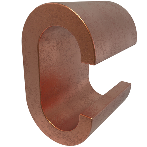 Product image for Ilsco ULT-9-Z Permaground Copper Grounding C Crimp, Main Conductor Range 2/0-1/0 Sol, Tap Range 2/0-1/0, UL, CSA