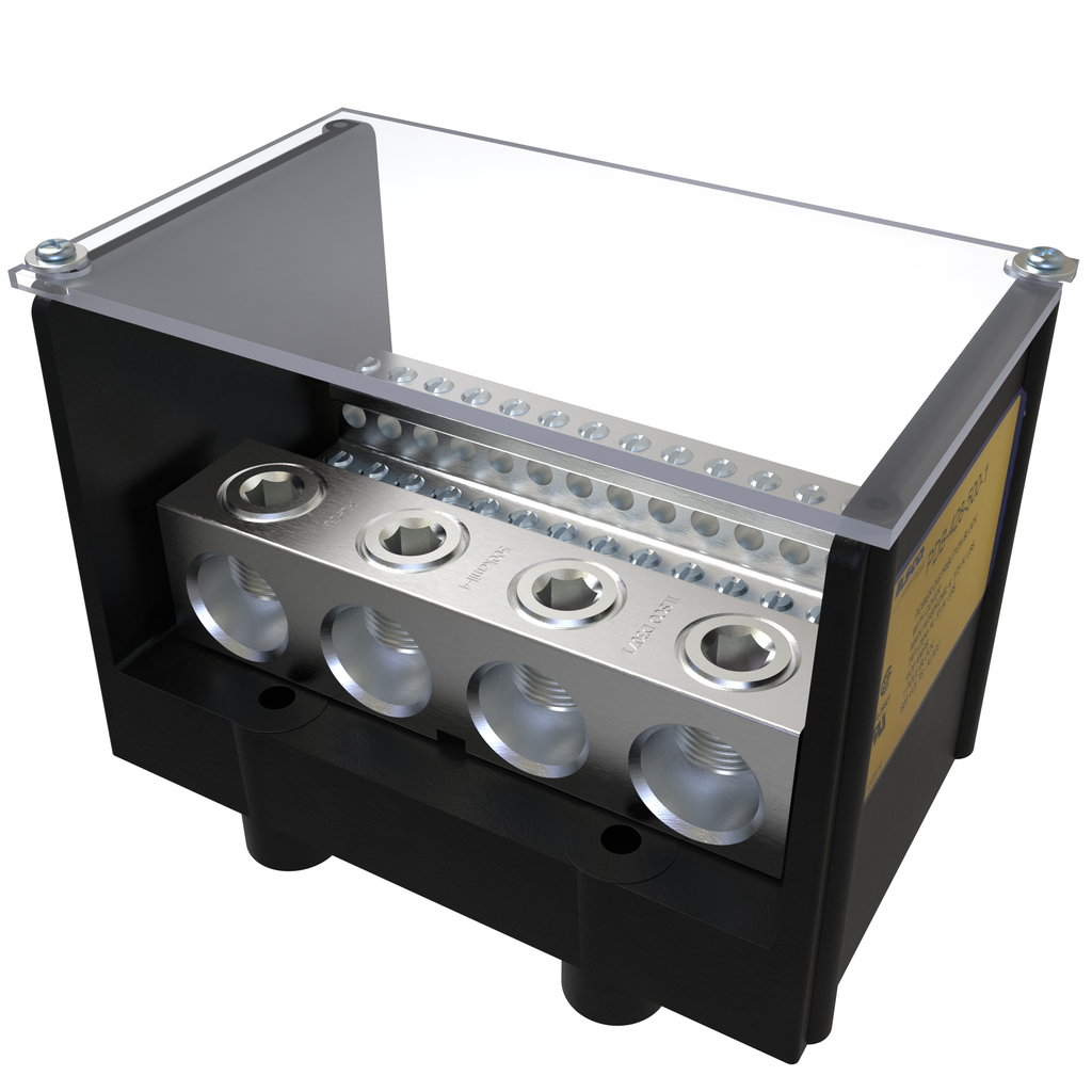Ilsco PDB4285001 Power Distribution Block, Dual Rated, Line