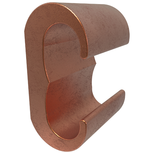 Product image for Ilsco ELT-1 Permaground Copper Grounding E Crimp, Main Conductor Range 2-6 Sol, Tap Range 2-6 Sol, UL, CSA