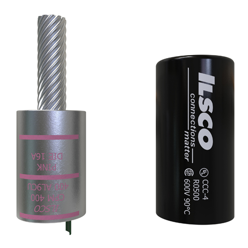 Product image for Ilsco CPM-400 Copper Compression Pigtail Adaptor, Conductor Size 400, Tin Plated, UL, CSA