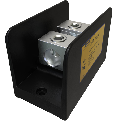 Product image for Ilsco PDB-11-500-1 Power Distribution Block, Dual Rated, Line Conductor Range 500-4, Load Range 500-4, 1 Port Per Pole Line Side, 1 Port Per Pole Load Side, 1 Pole, UL, CSA