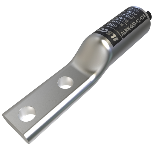Product image for ILSCO ALNN-600-12-134 9/16 Inch Hole Diameter 1-3/4 Inch Hole Spacing 600 MCM UL CSA Narrow Aluminum Compression Lug