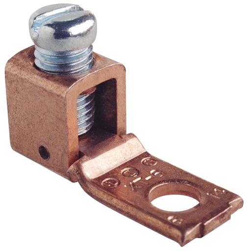 Product image for ILSCO XT-6 14 to 6 AWG #10 Stud Copper 1-Conductor 1-Hole Mechanical Lug