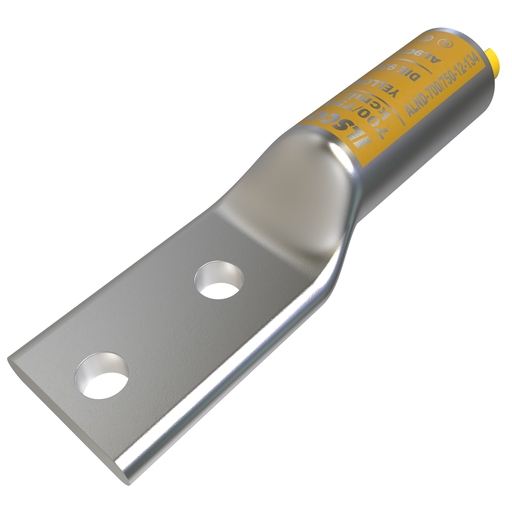 Product image for Ilsco ALND-700/750-12-134 SureCrimp® Aluminum Compression Lug, Conductor Size 700/750, 2 Holes, 1/2in Bolt Size, 1-3/4in Hole Spacing, Long Barrel, No Sight Window, Tin Plated, UL, CSA