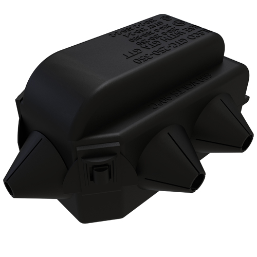 Product image for Ilsco GTC-250-350 Black Insulating Cover for GTA-250-0, GTT-250-0, GTA-250-250, GTT-250-250, GTA-350-350, and GTT-350-350, UL, CSA