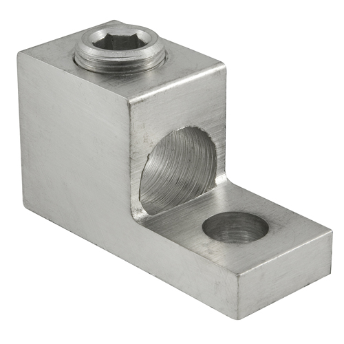 Product image for Ilsco TA-800-S Aluminum Mechanical Lug, Conductor Range 800-3/0, 1 Port, 1 Hole, 5/8in Bolt Size, 1-3/4in Hole Spacing, Tin Plated, UL, CSA