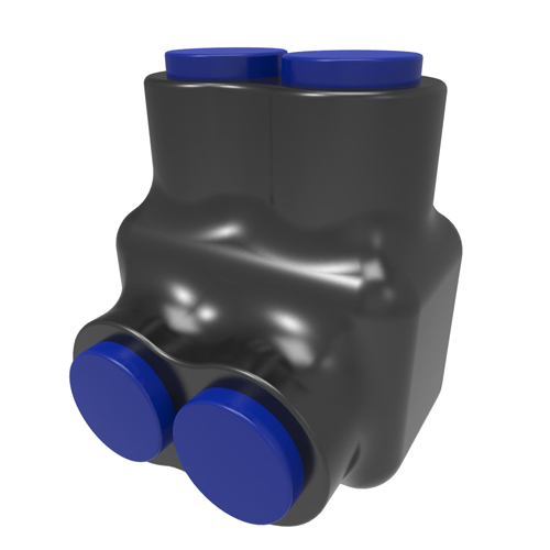 Product image for Ilsco PBTS-2-4-F Nimbus4Flex Insulated Flexible Aluminum Multi-Tap Connector, Conductor Range 4-14, Flex 8-14 H,I,K,M,DLO, 2 Ports, Single Sided Entry, Tin Plated, UL, CSA